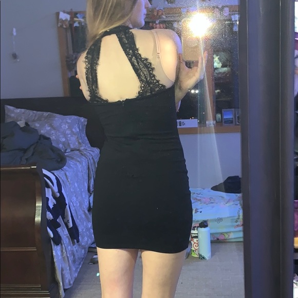 Tight black mini dress - Picture 7 of 8